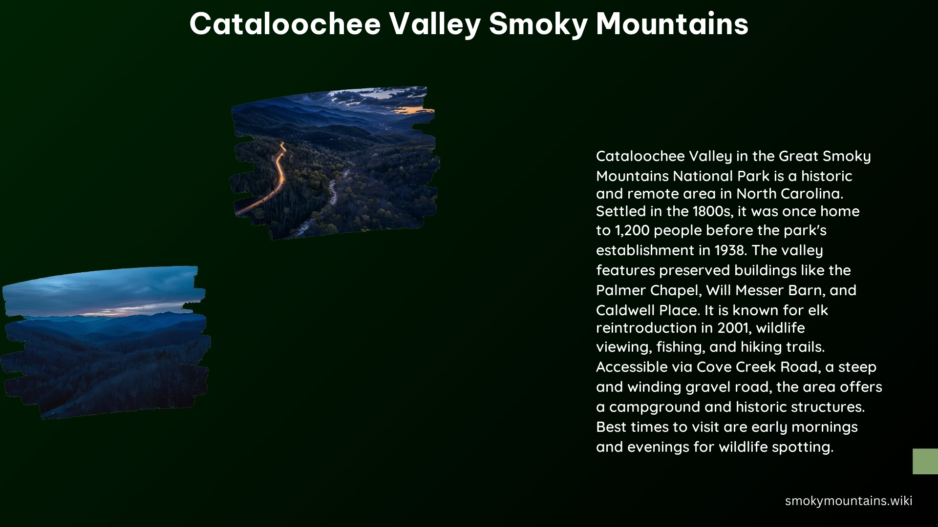 Cataloochee Valley Smoky Mountains