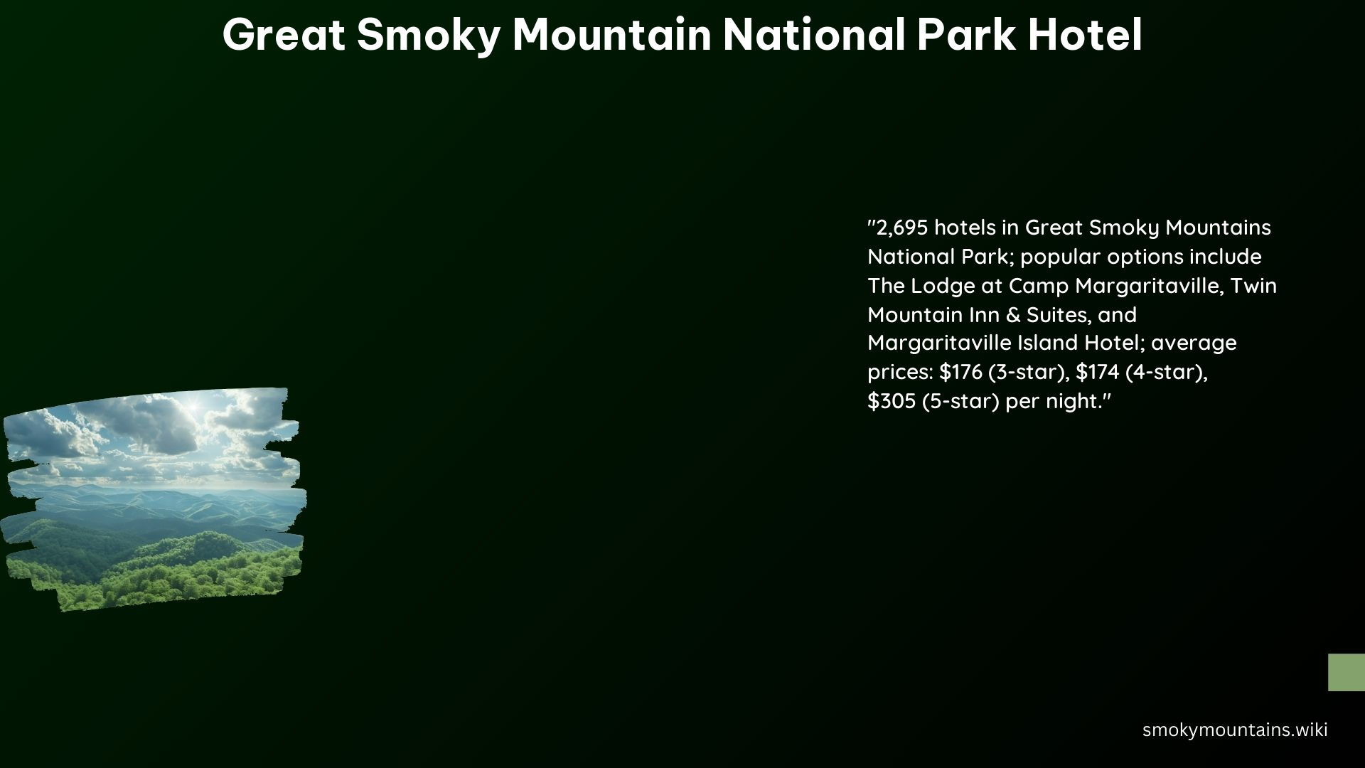 Great Smoky Mountain National Park Hotel