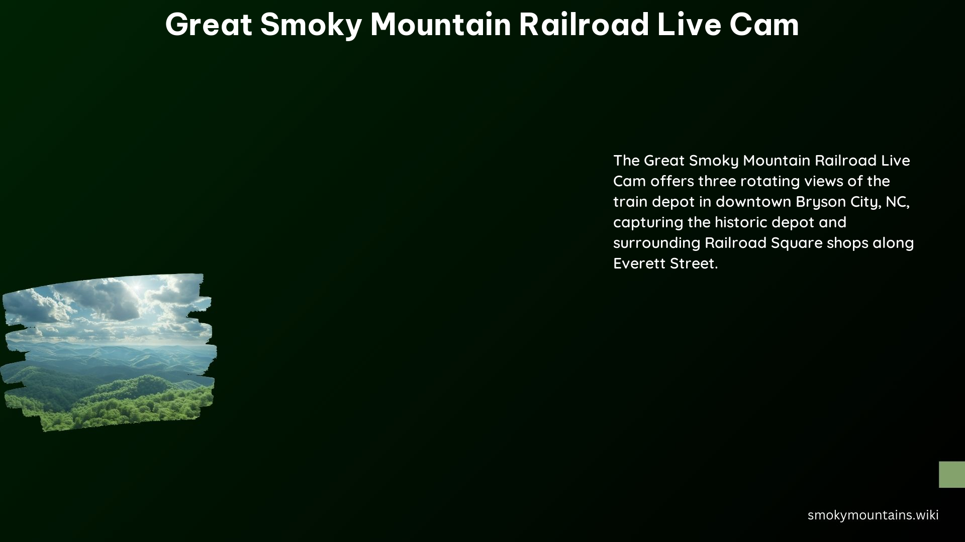 Great Smoky Mountain Railroad Live Cam