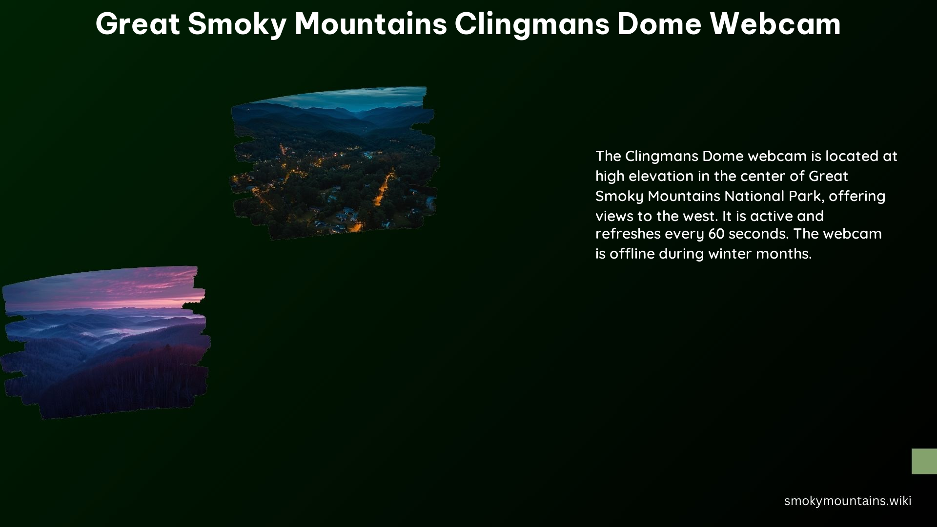 Great Smoky Mountains Clingmans Dome Webcam