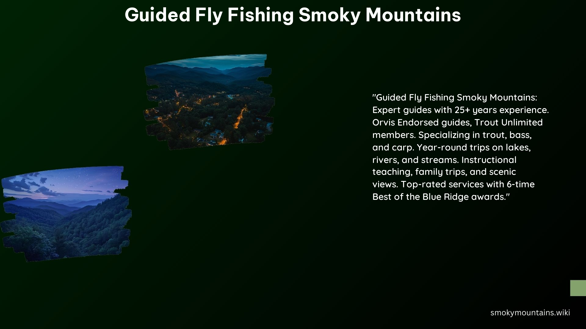 Guided Fly Fishing Smoky Mountains