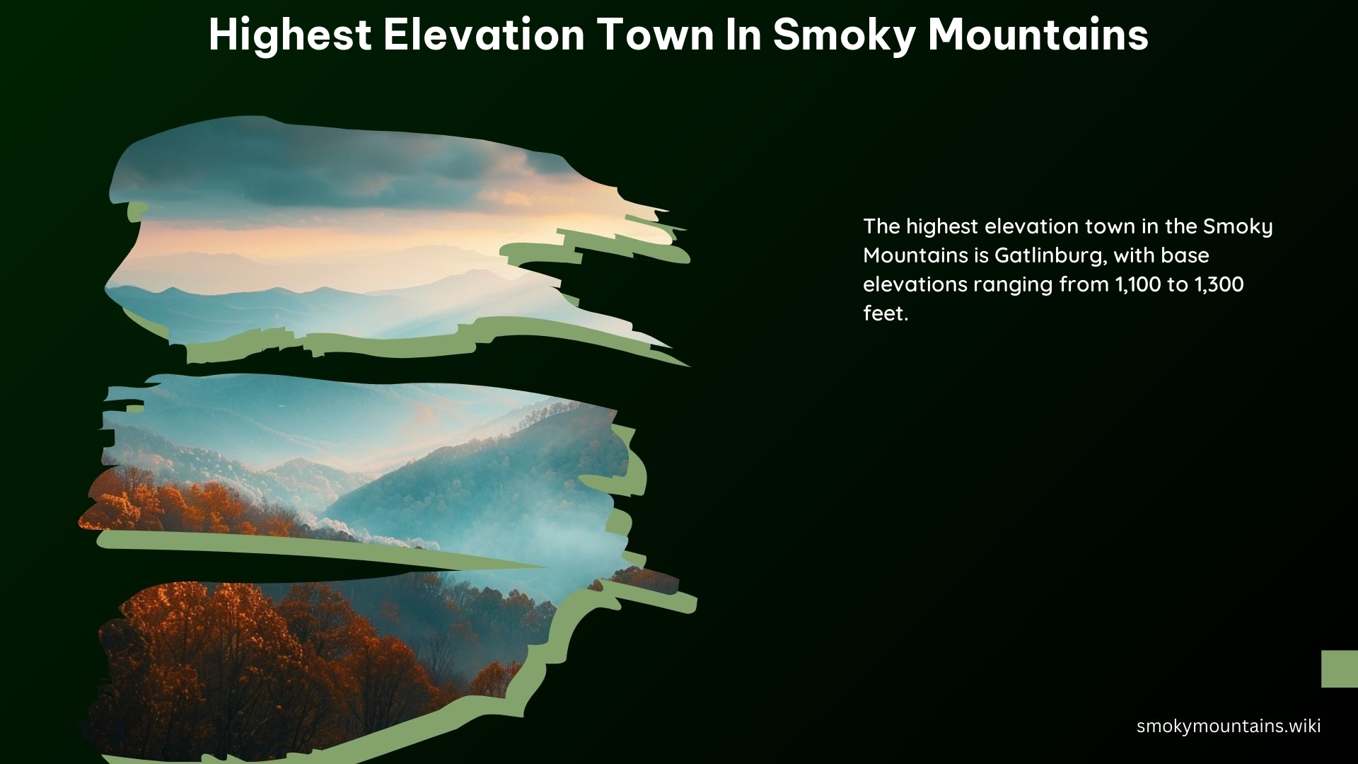 Highest Elevation Town in Smoky Mountains