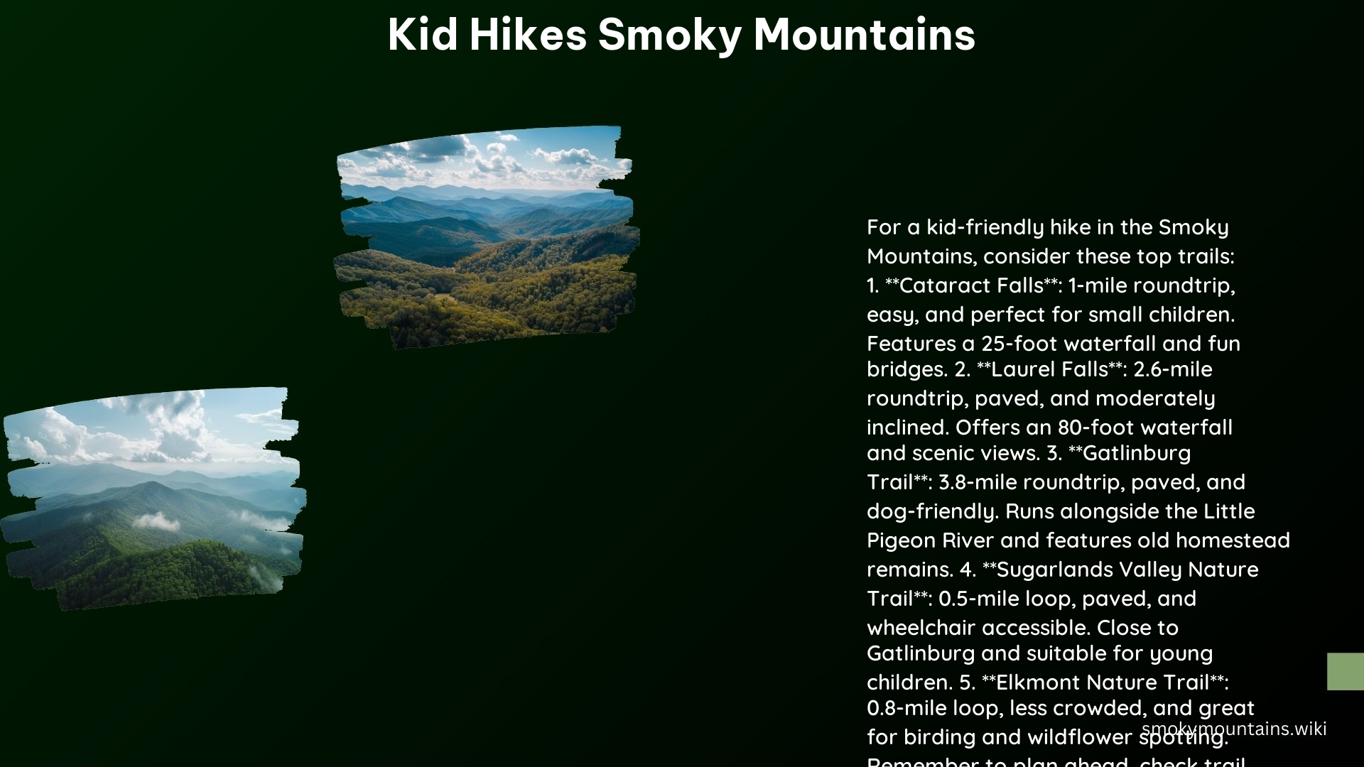 Kid Hikes Smoky Mountains