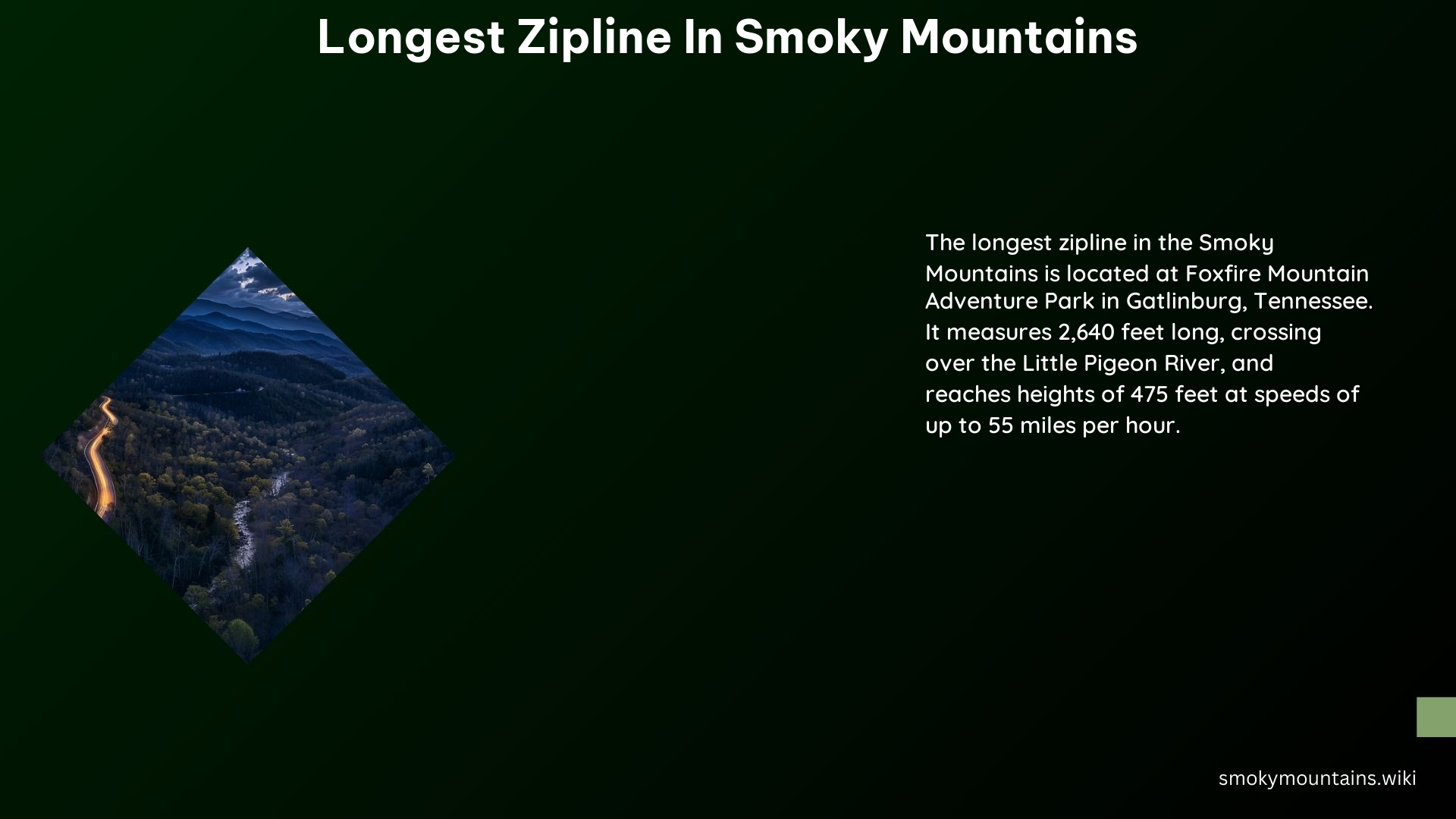 Longest Zipline in Smoky Mountains