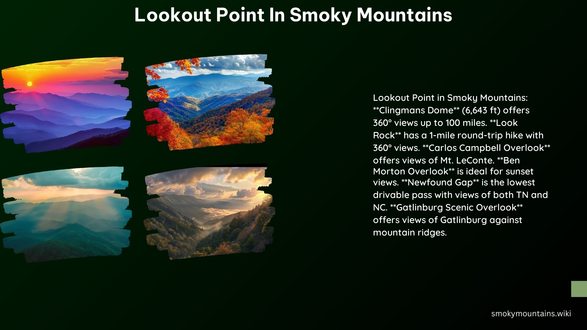 Lookout Point in Smoky Mountains