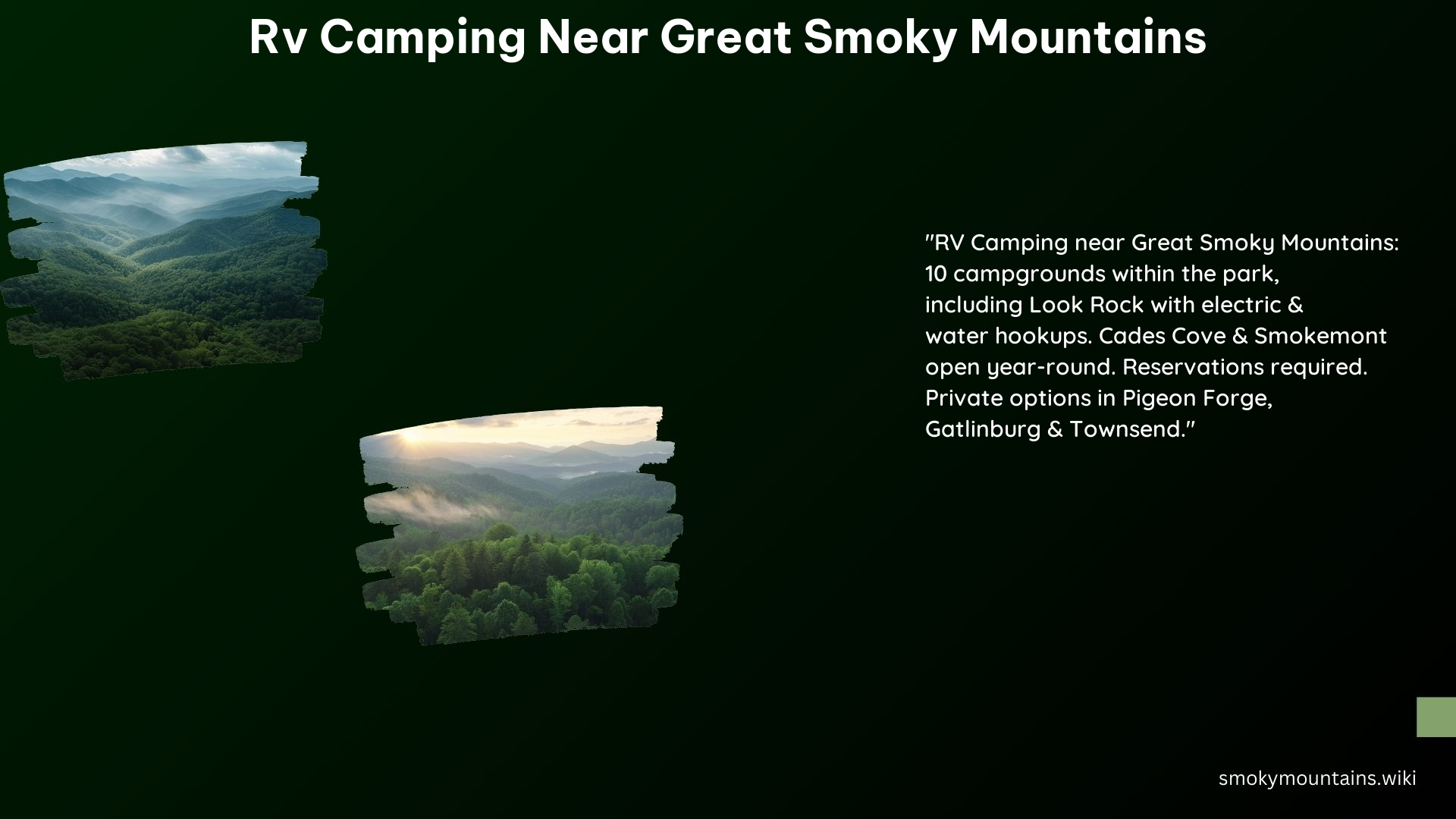 RV Camping Near Great Smoky Mountains