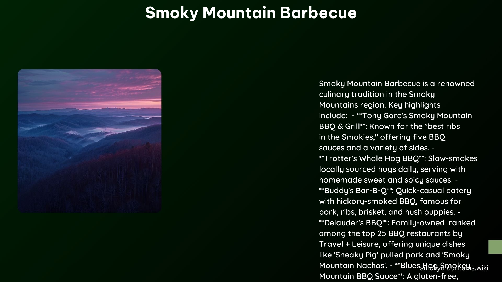 Smoky Mountain Barbecue