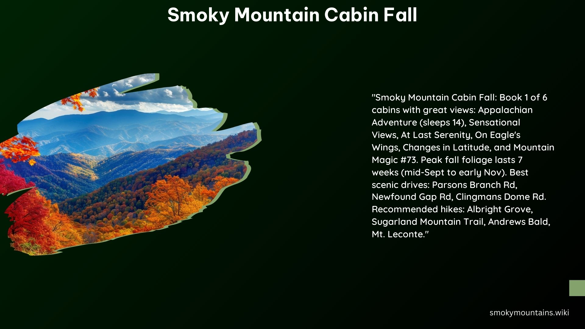 Smoky Mountain Cabin Fall