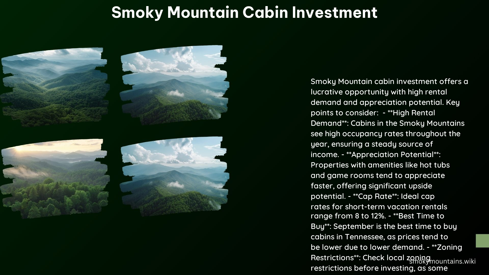 Smoky Mountain Cabin Investment