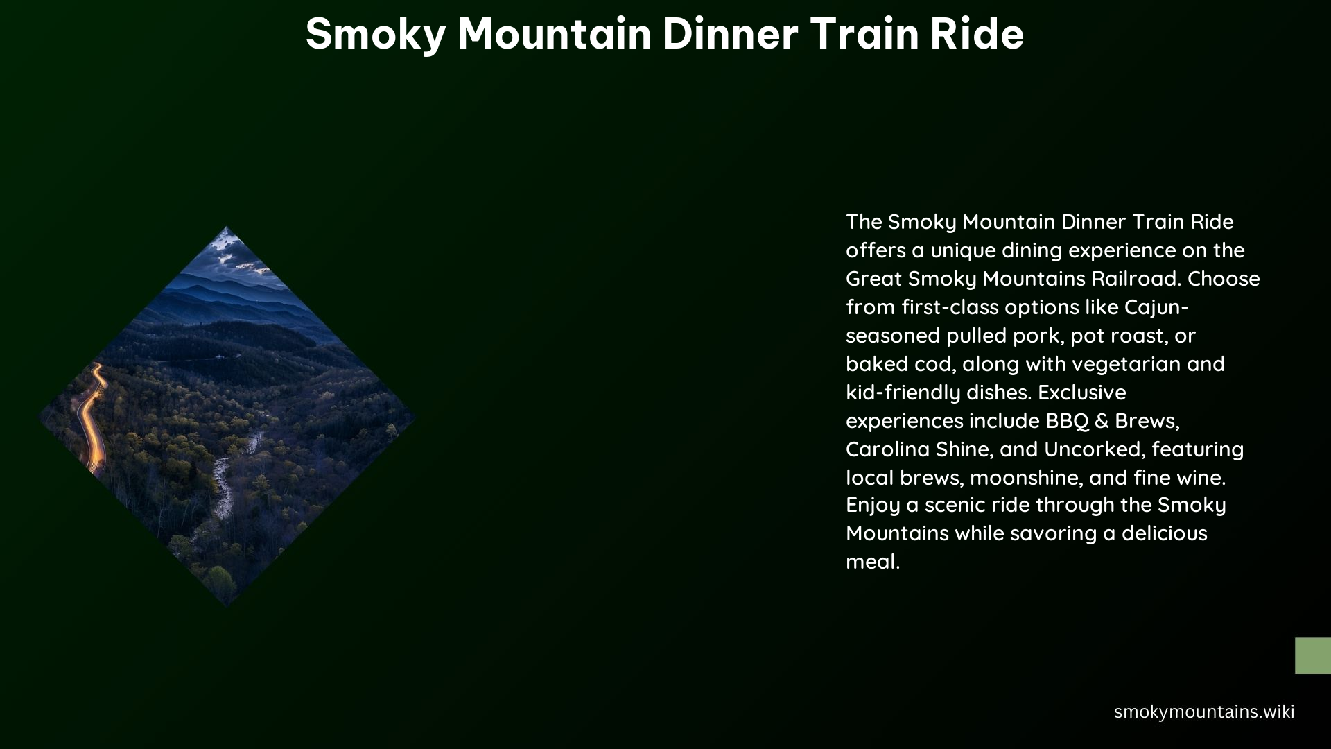 Smoky Mountain Dinner Train Ride