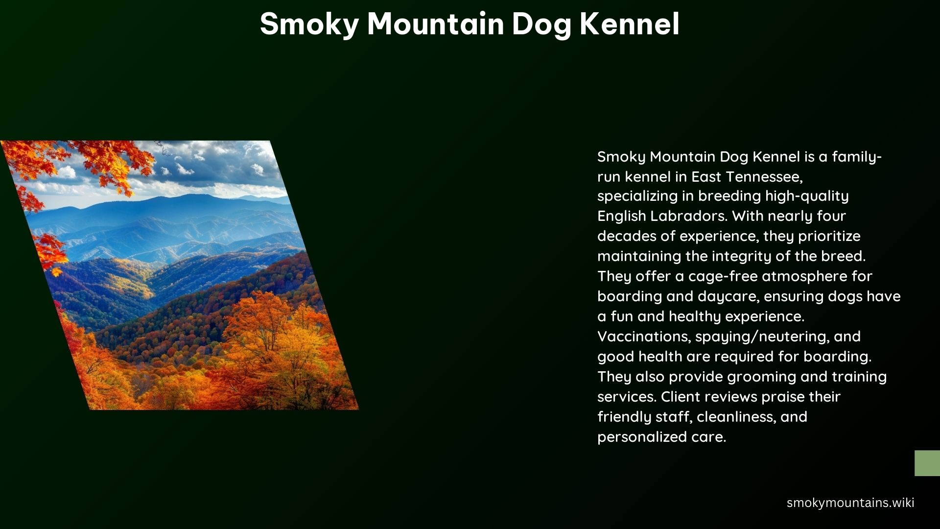 Smoky Mountain Dog Kennel