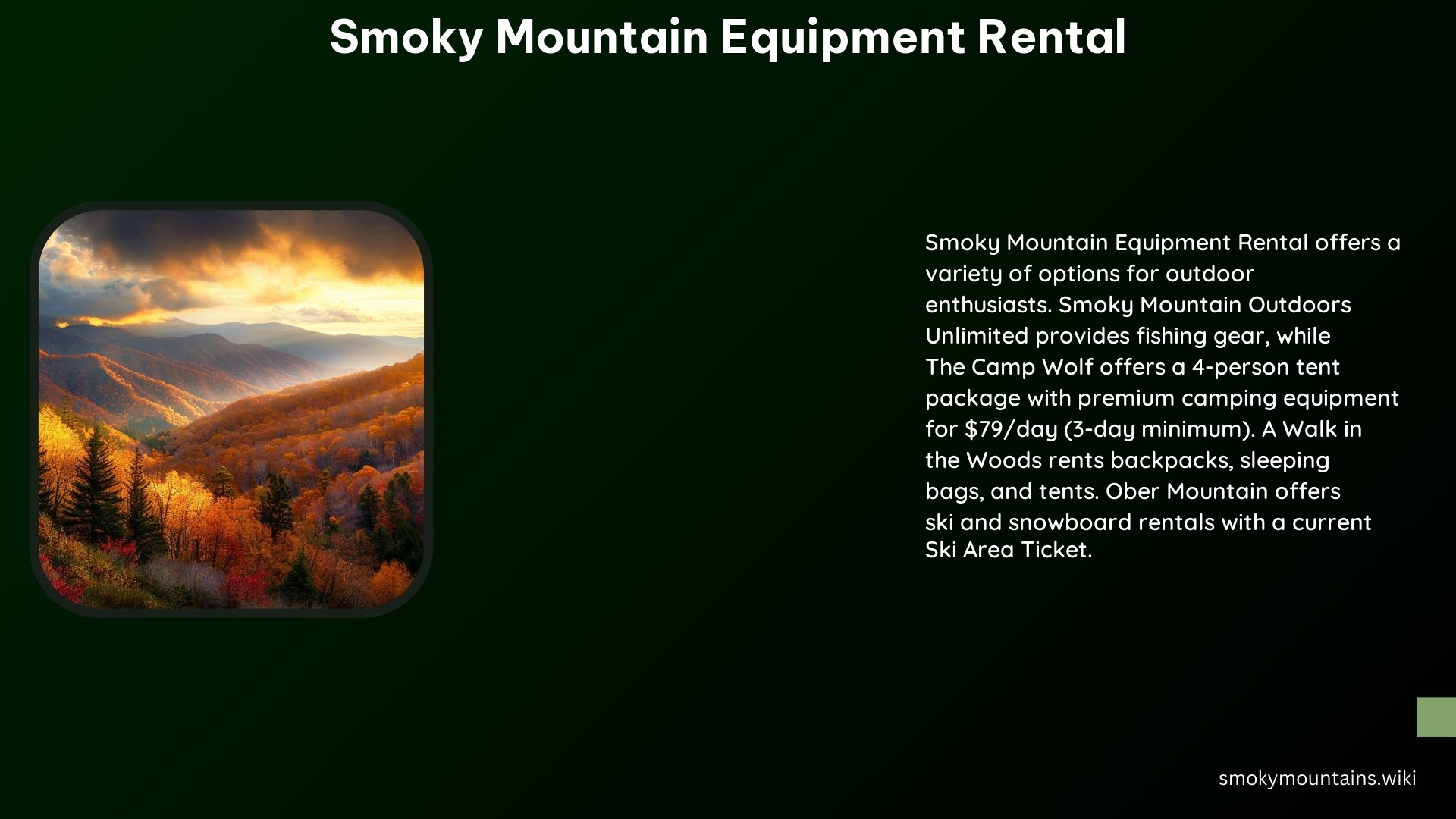 Smoky Mountain Equipment Rental