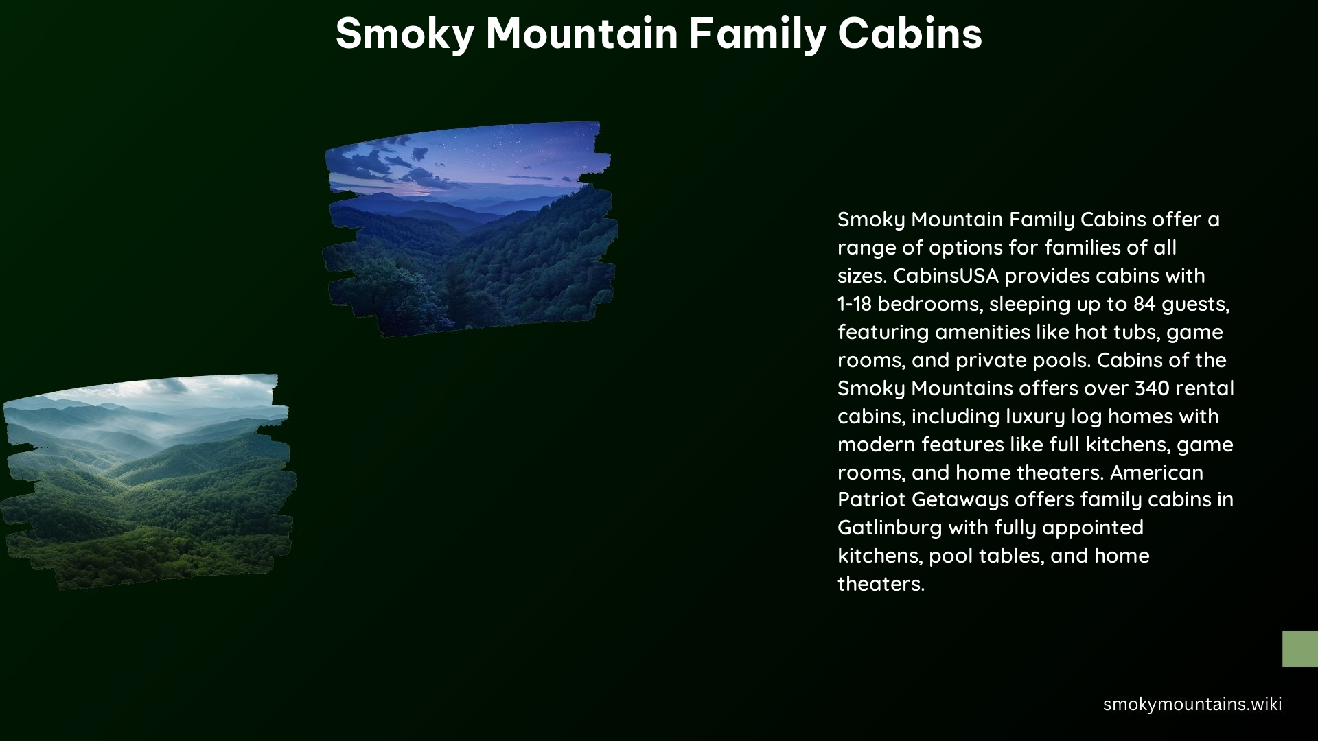 Smoky Mountain Family Cabins