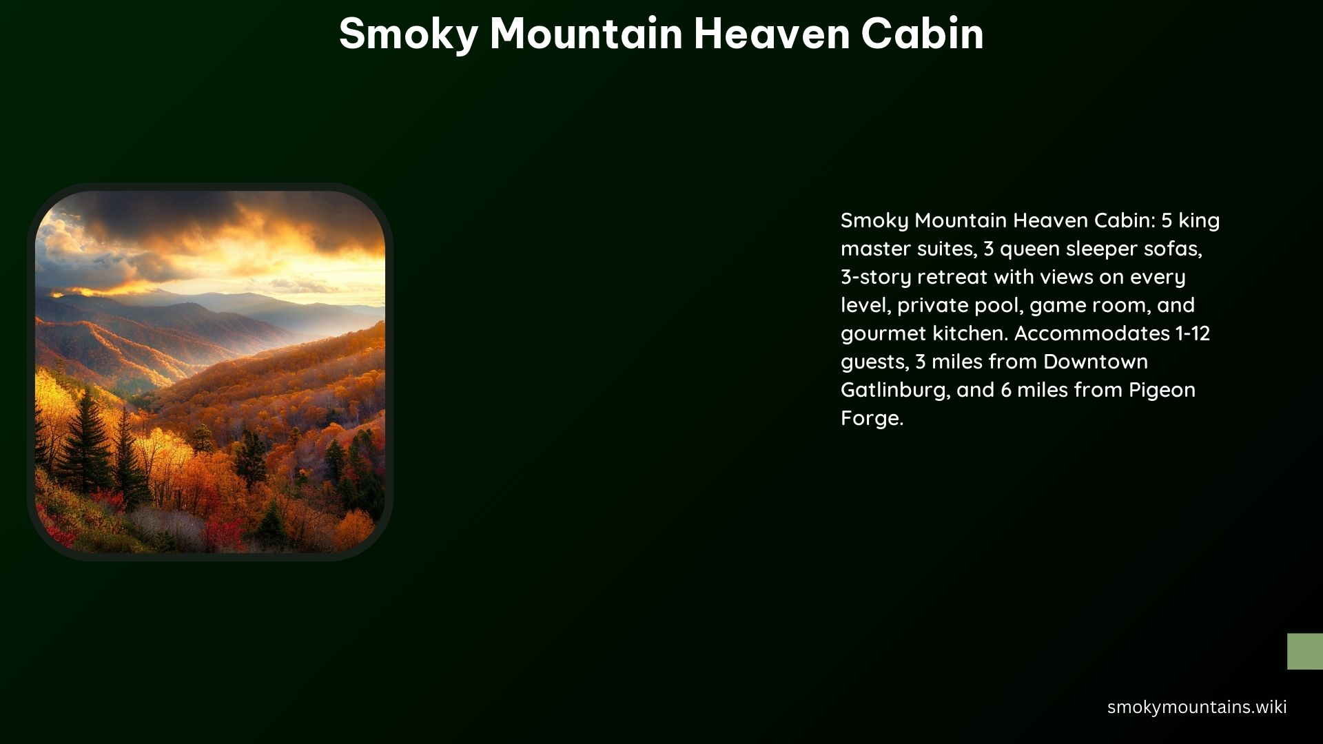 Smoky Mountain Heaven Cabin