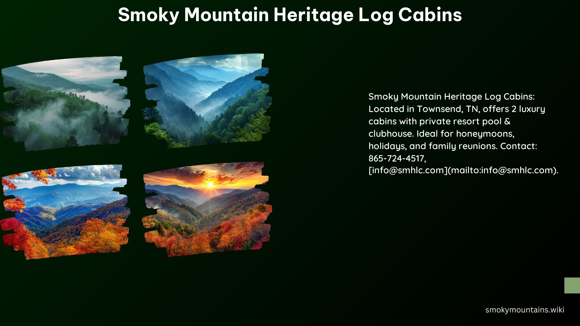 Smoky Mountain Heritage Log Cabins