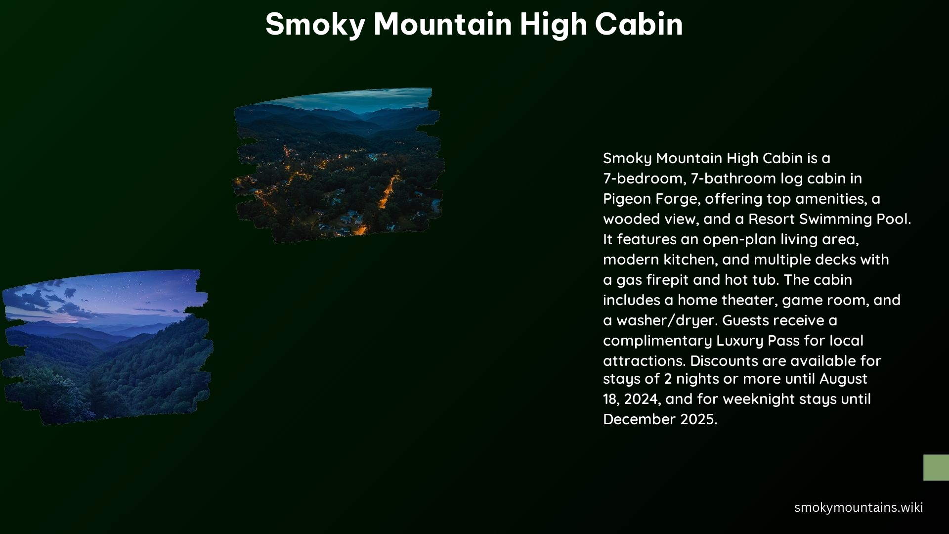 Smoky Mountain High Cabin