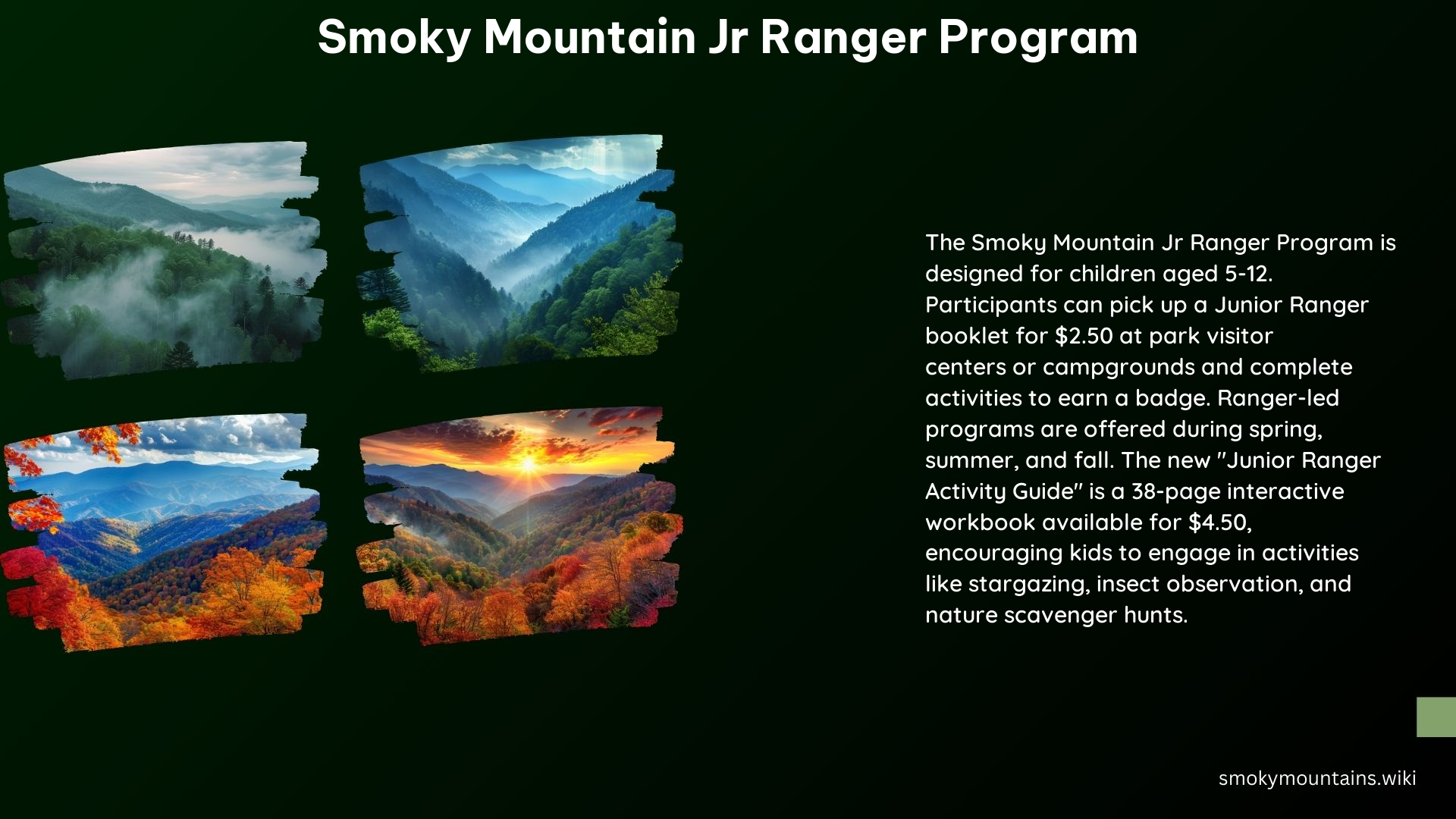 Smoky Mountain Jr Ranger Program