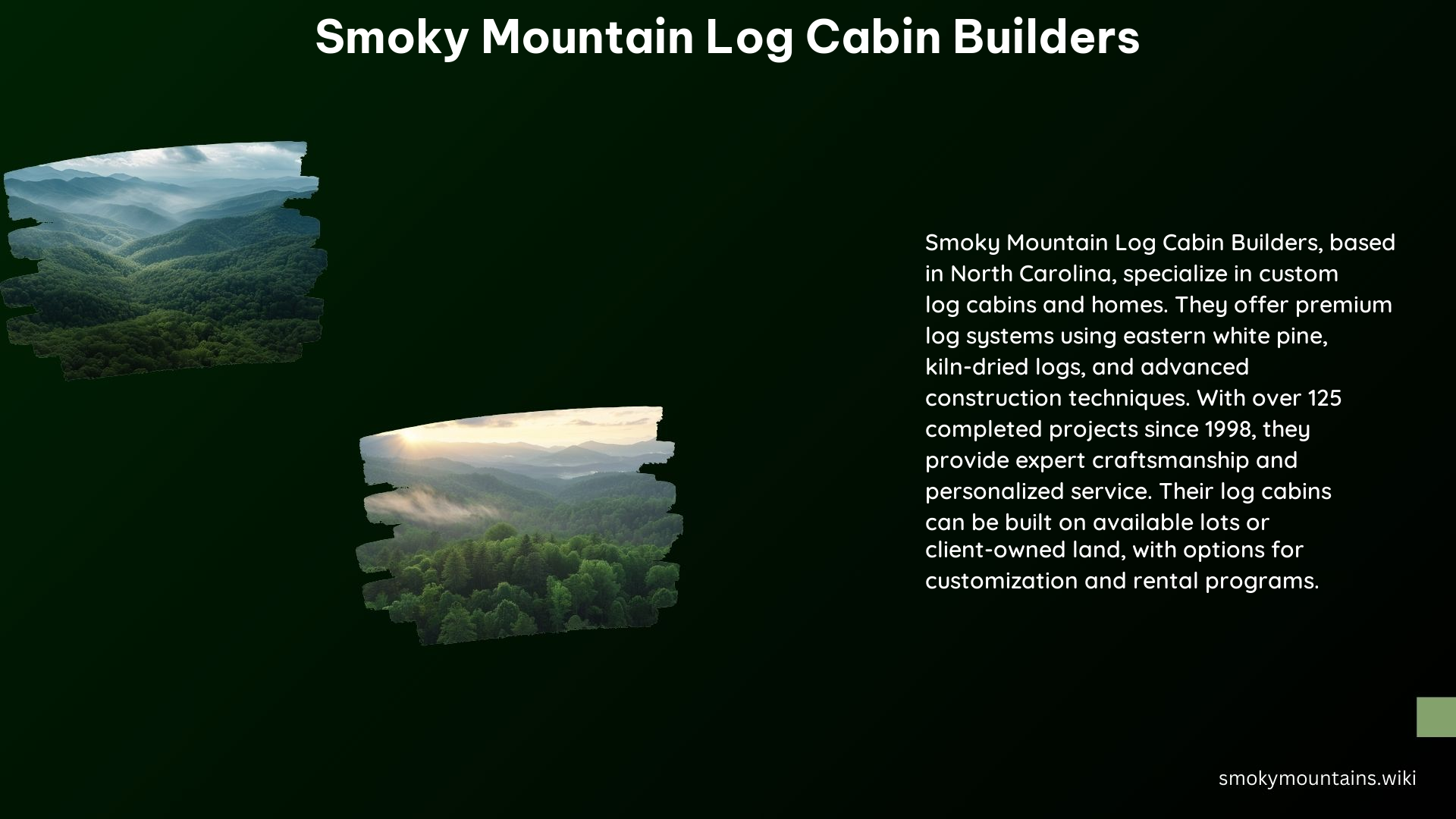 Smoky Mountain Log Cabin Builders