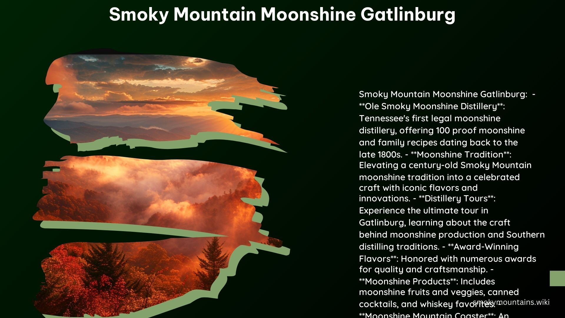 Smoky Mountain Moonshine Gatlinburg