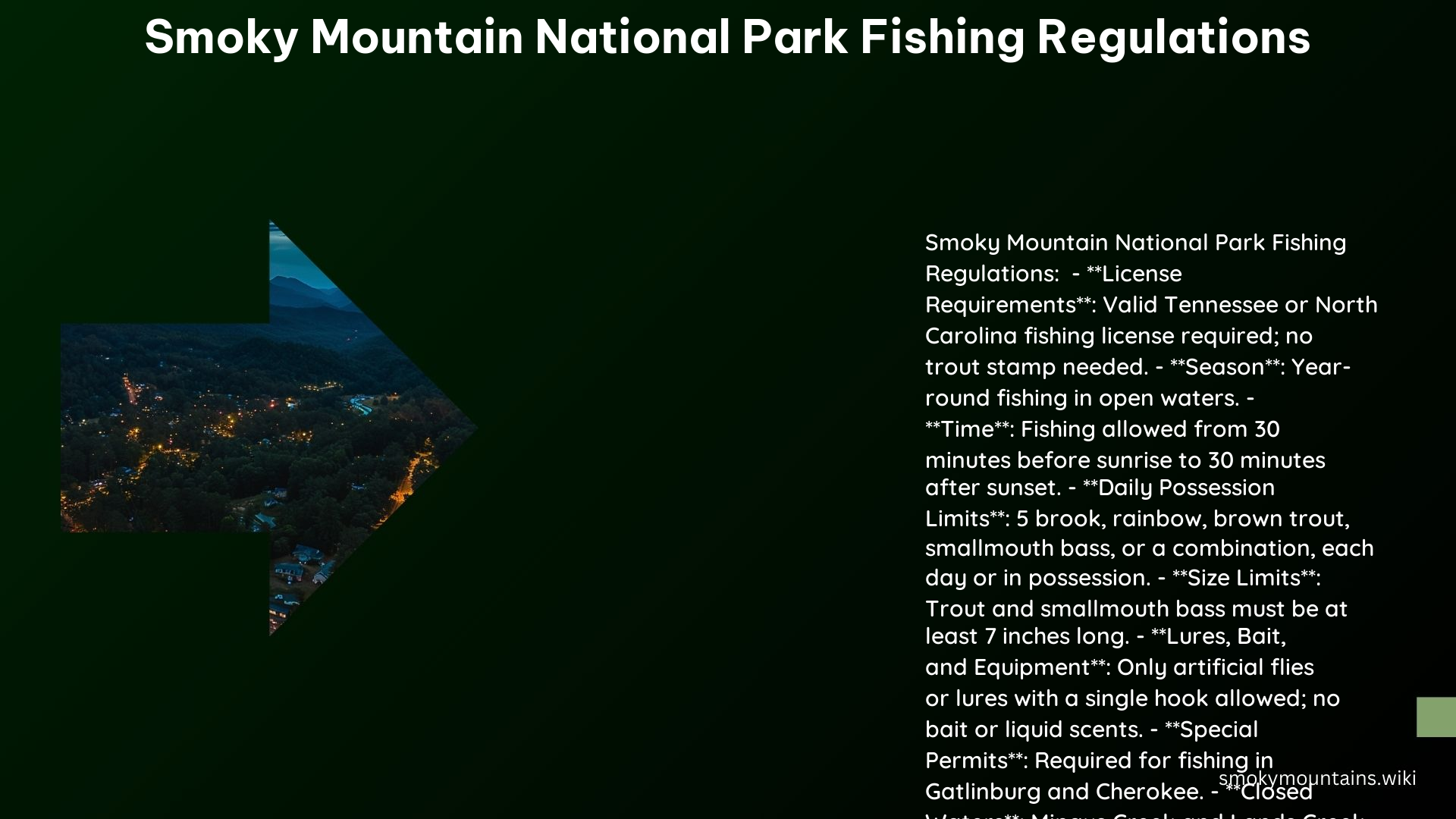 Smoky Mountain National Park Fishing Regulations