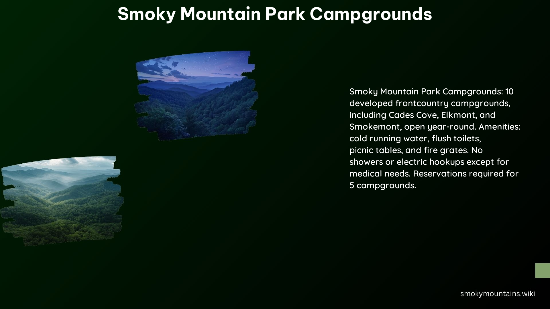 Smoky Mountain Park Campgrounds