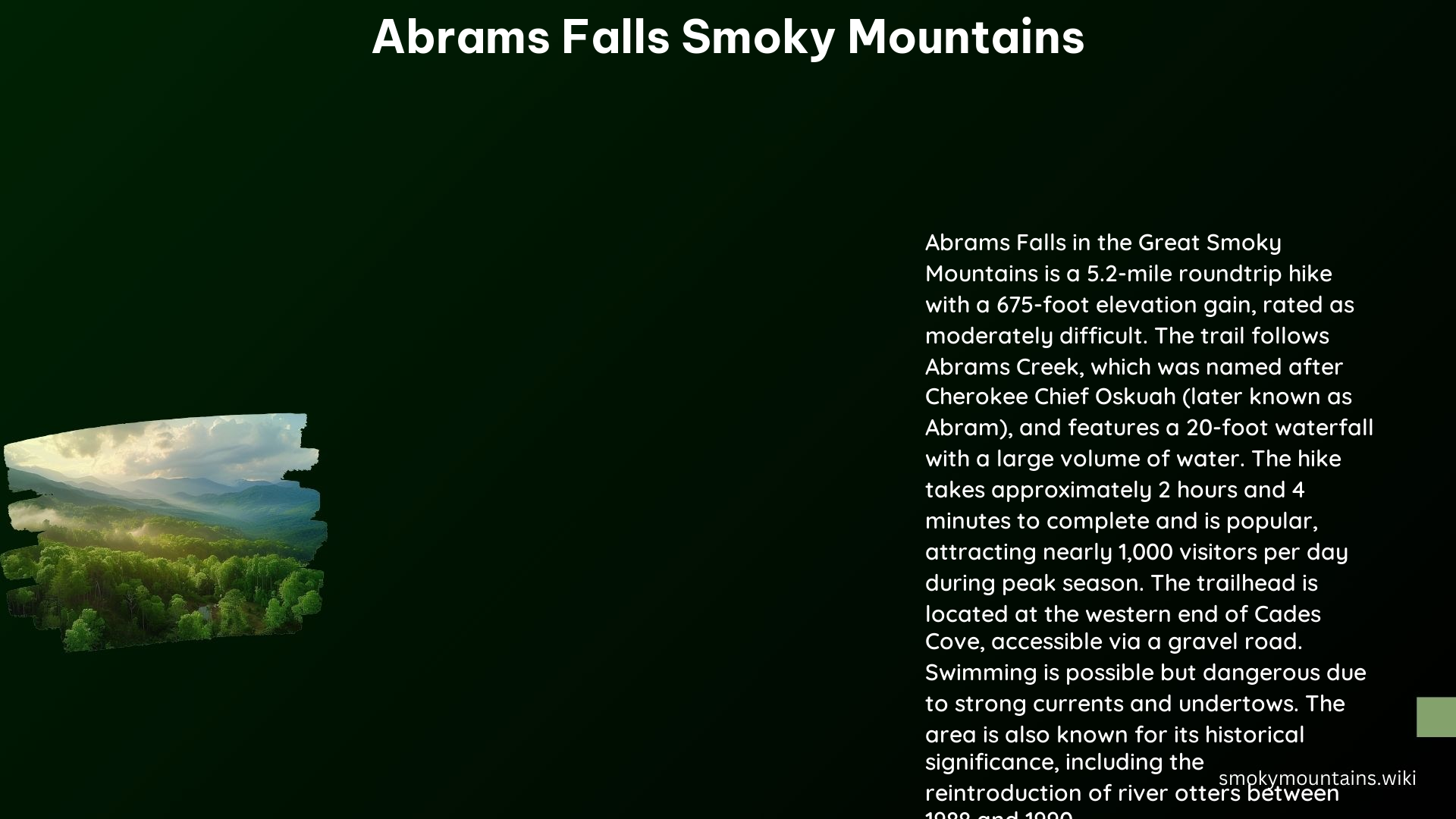 Abrams Falls Smoky Mountains