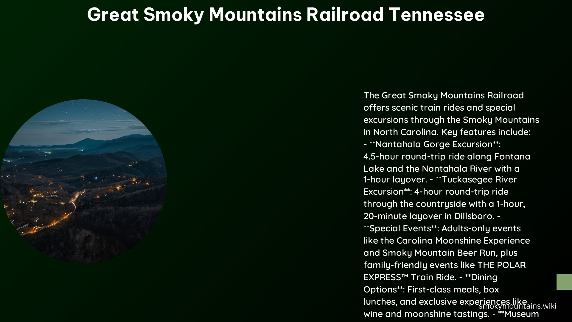 Great Smoky Mountains Railroad Tennessee