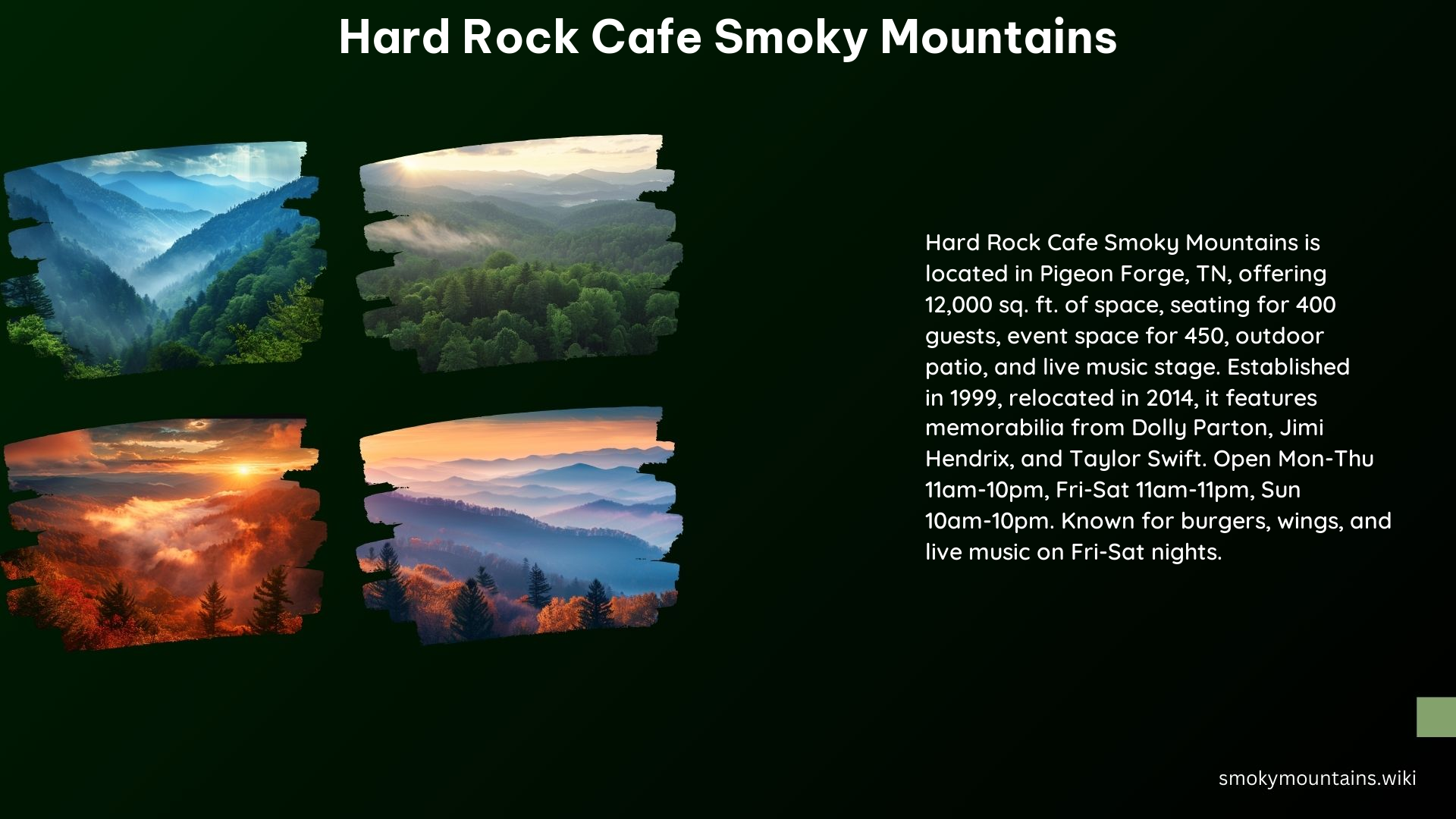 Hard Rock Cafe Smoky Mountains