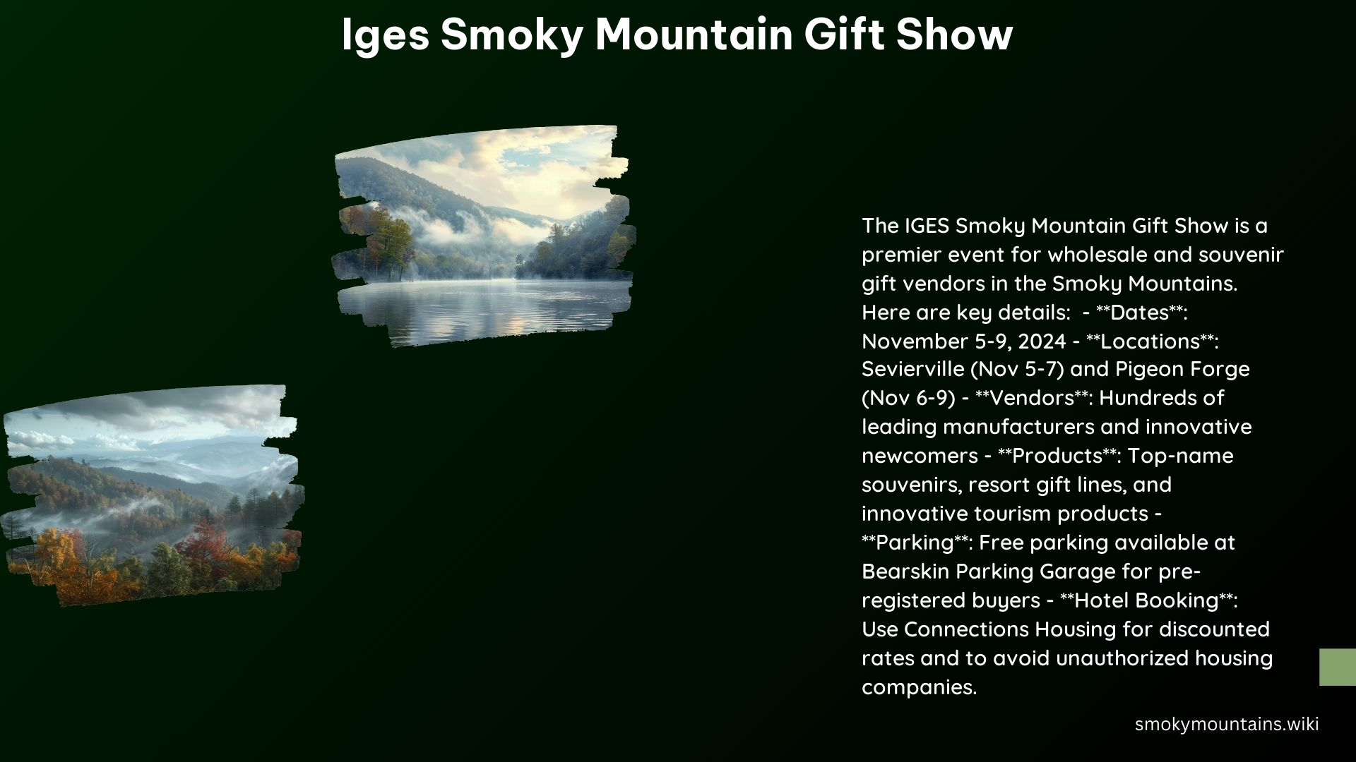 Iges Smoky Mountain Gift Show