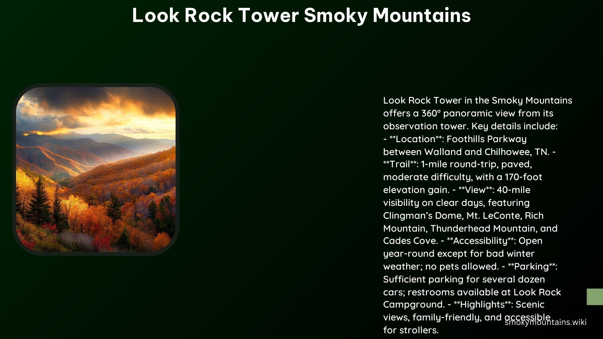 Look Rock Tower Smoky Mountains