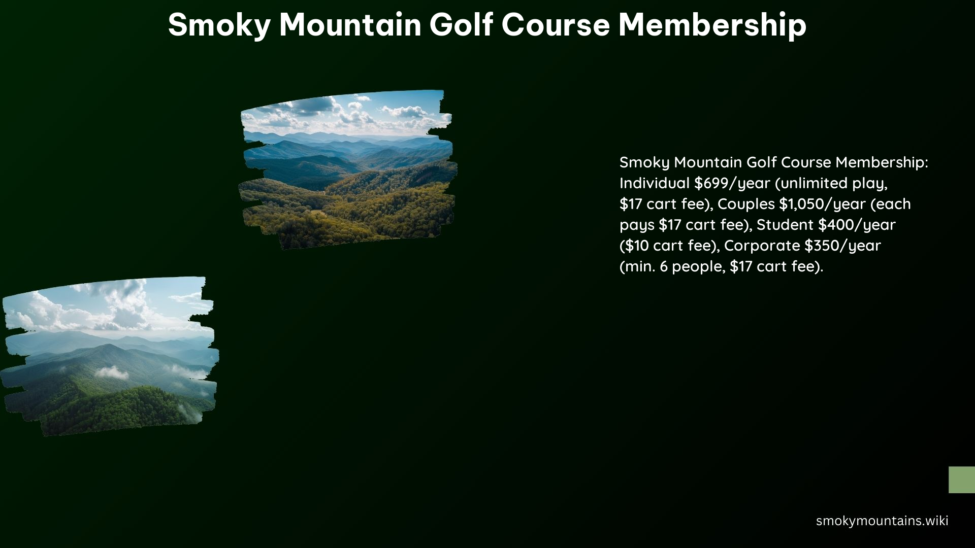 Smoky Mountain Golf Course Membership