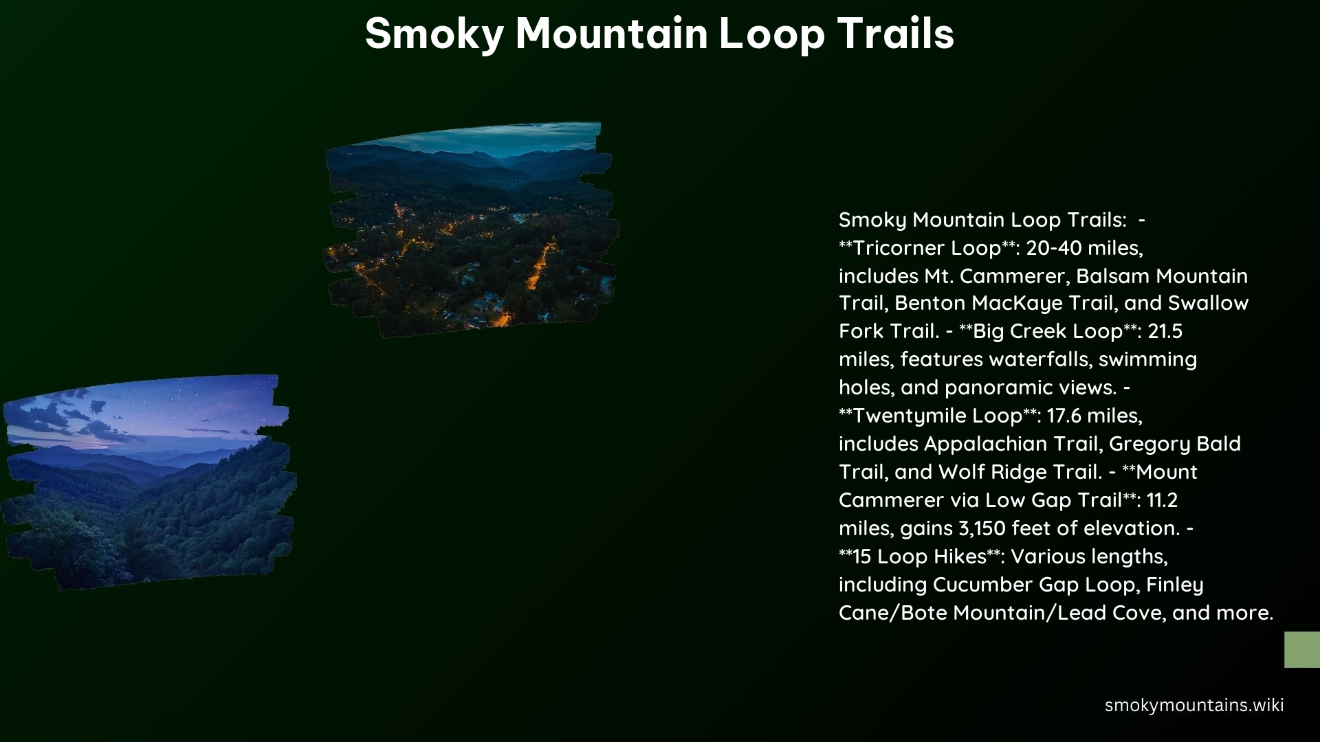 Smoky Mountain Loop Trails