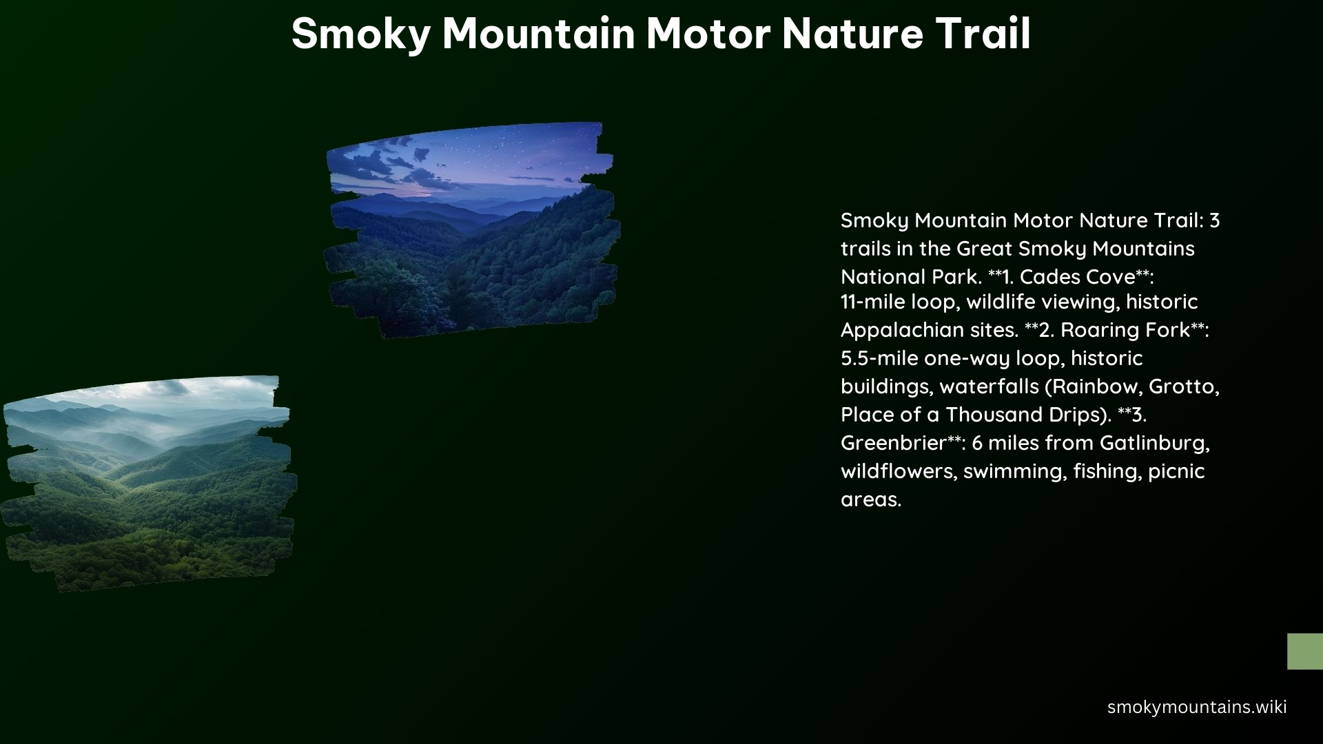 Smoky Mountain Motor Nature Trail