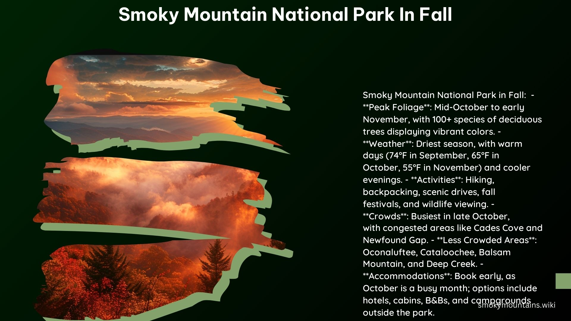 Smoky Mountain National Park in Fall