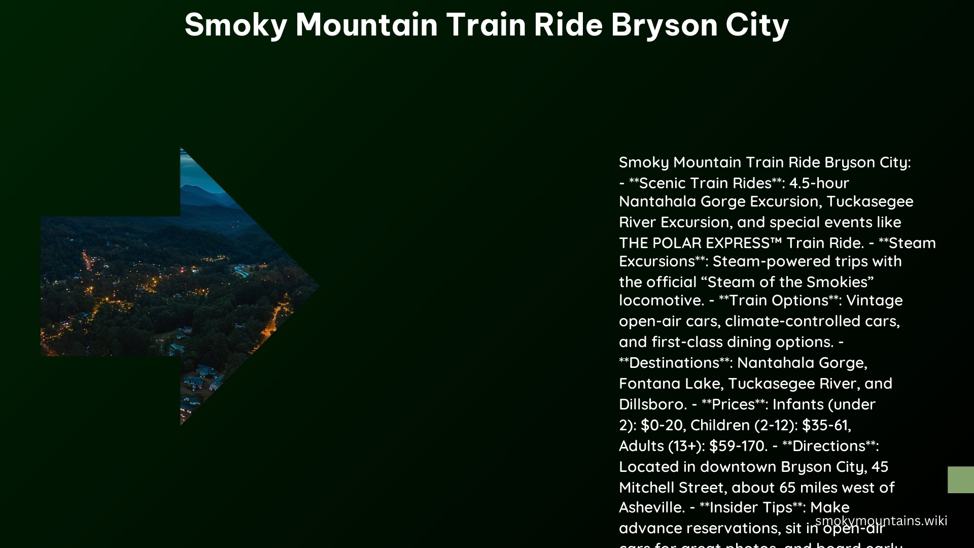 Smoky Mountain Train Ride Bryson City