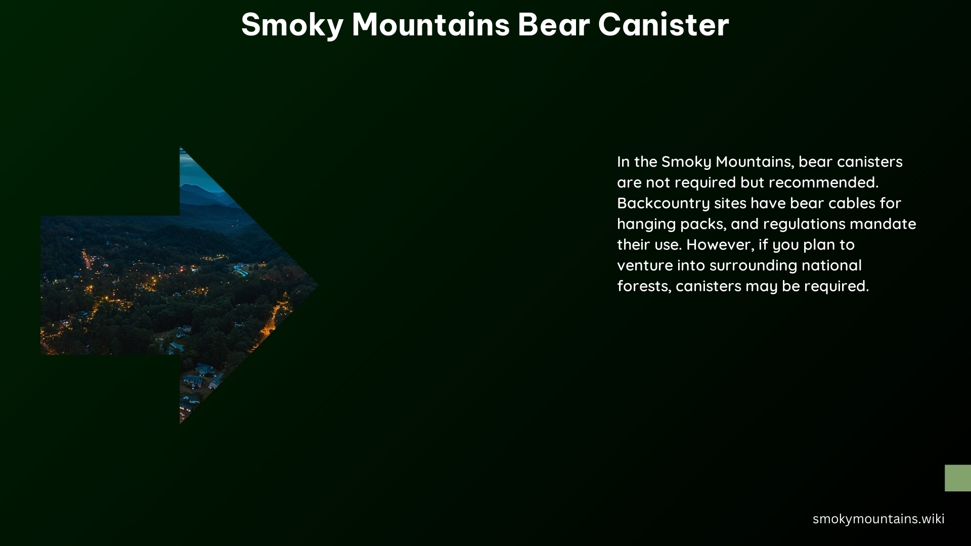 Smoky Mountains Bear Canister