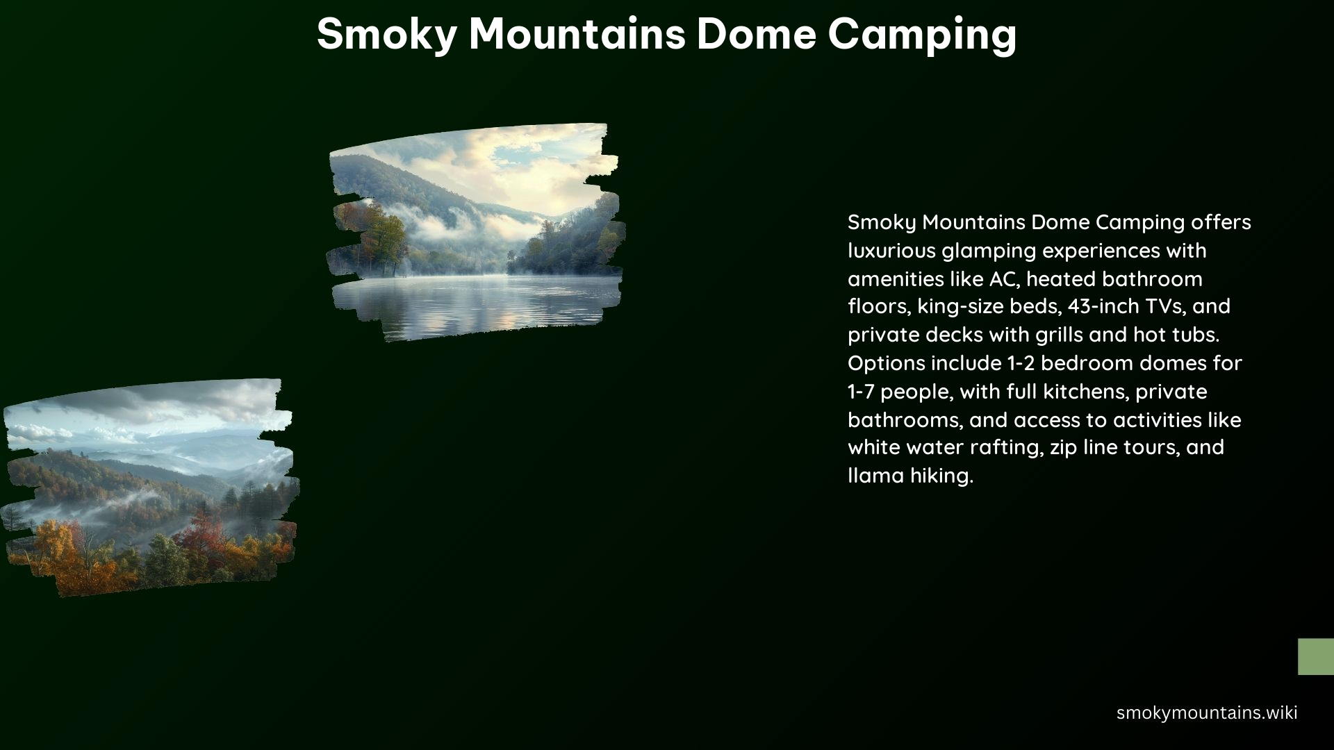 Smoky Mountains Dome Camping