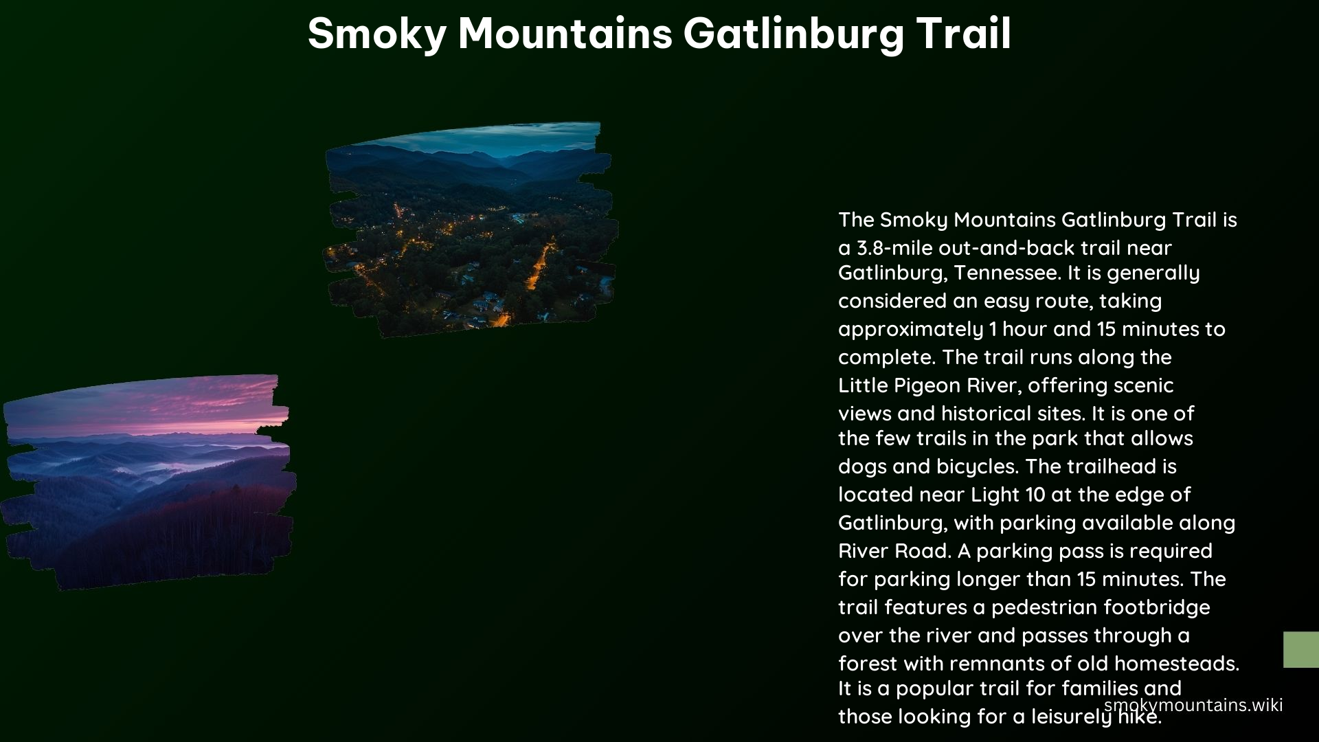 Smoky Mountains Gatlinburg Trail