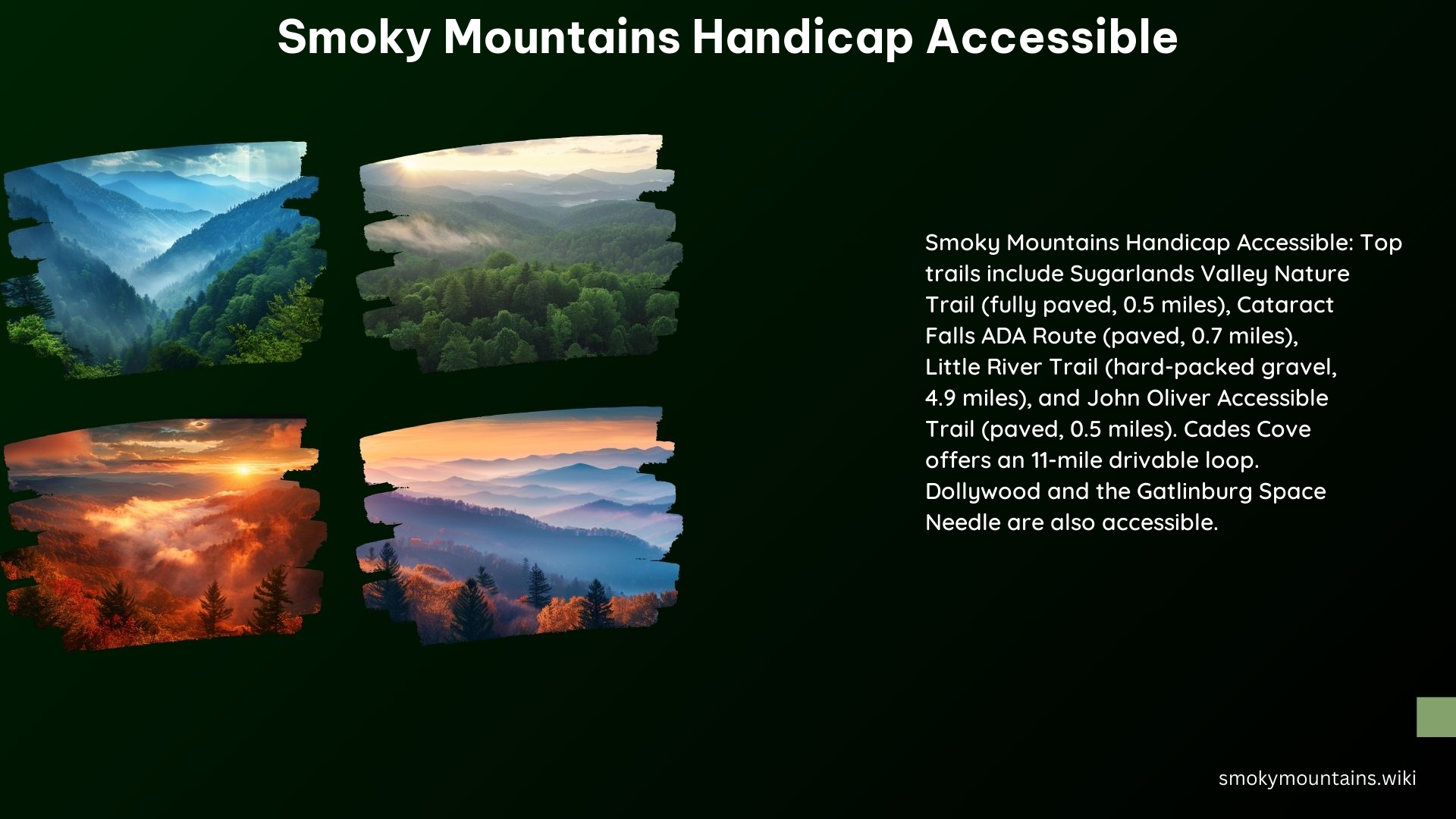 Smoky Mountains Handicap Accessible