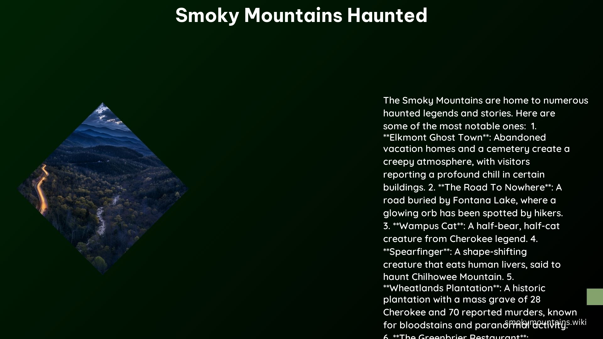 Smoky Mountains Haunted