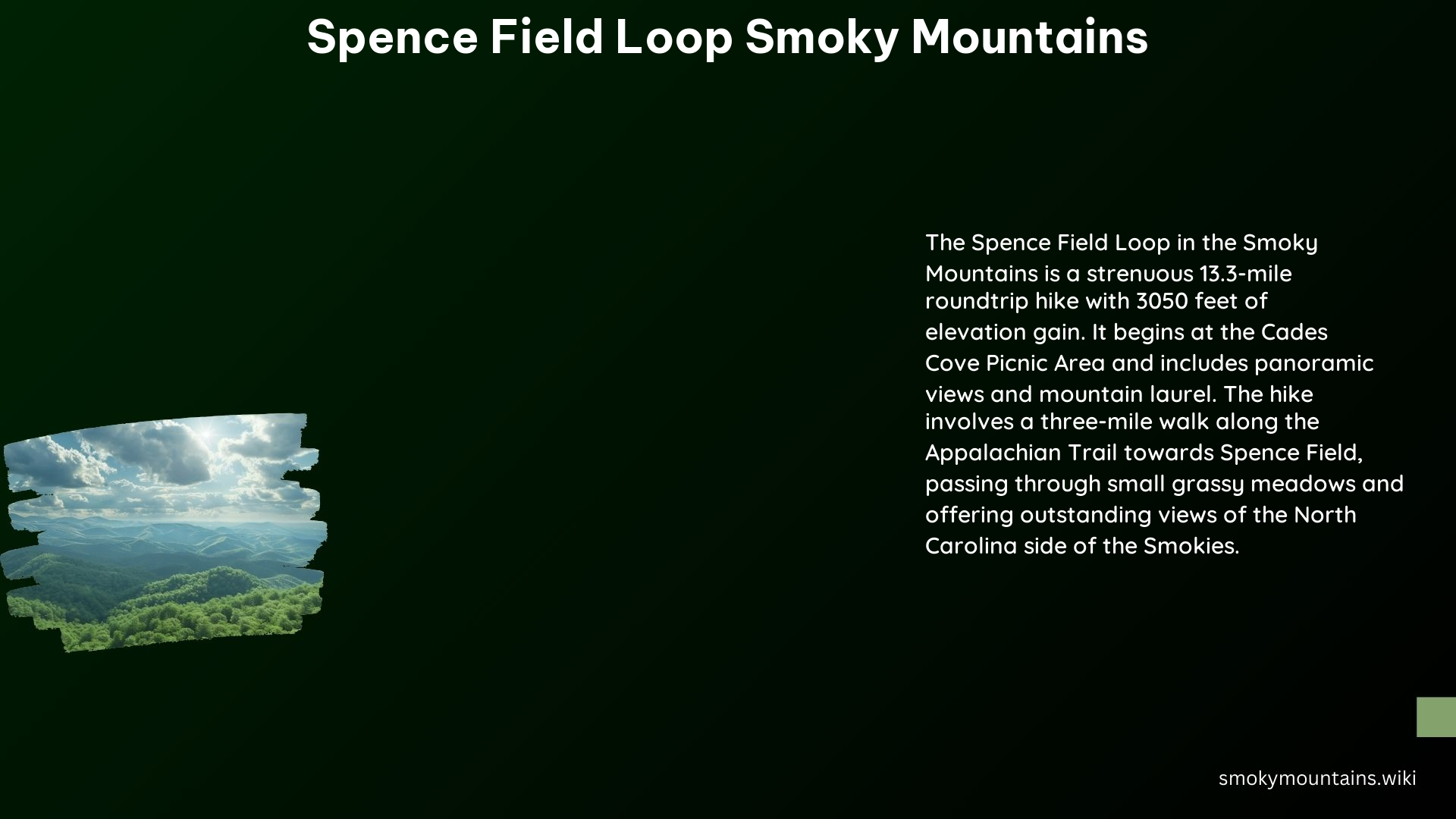 Spence Field Loop Smoky Mountains