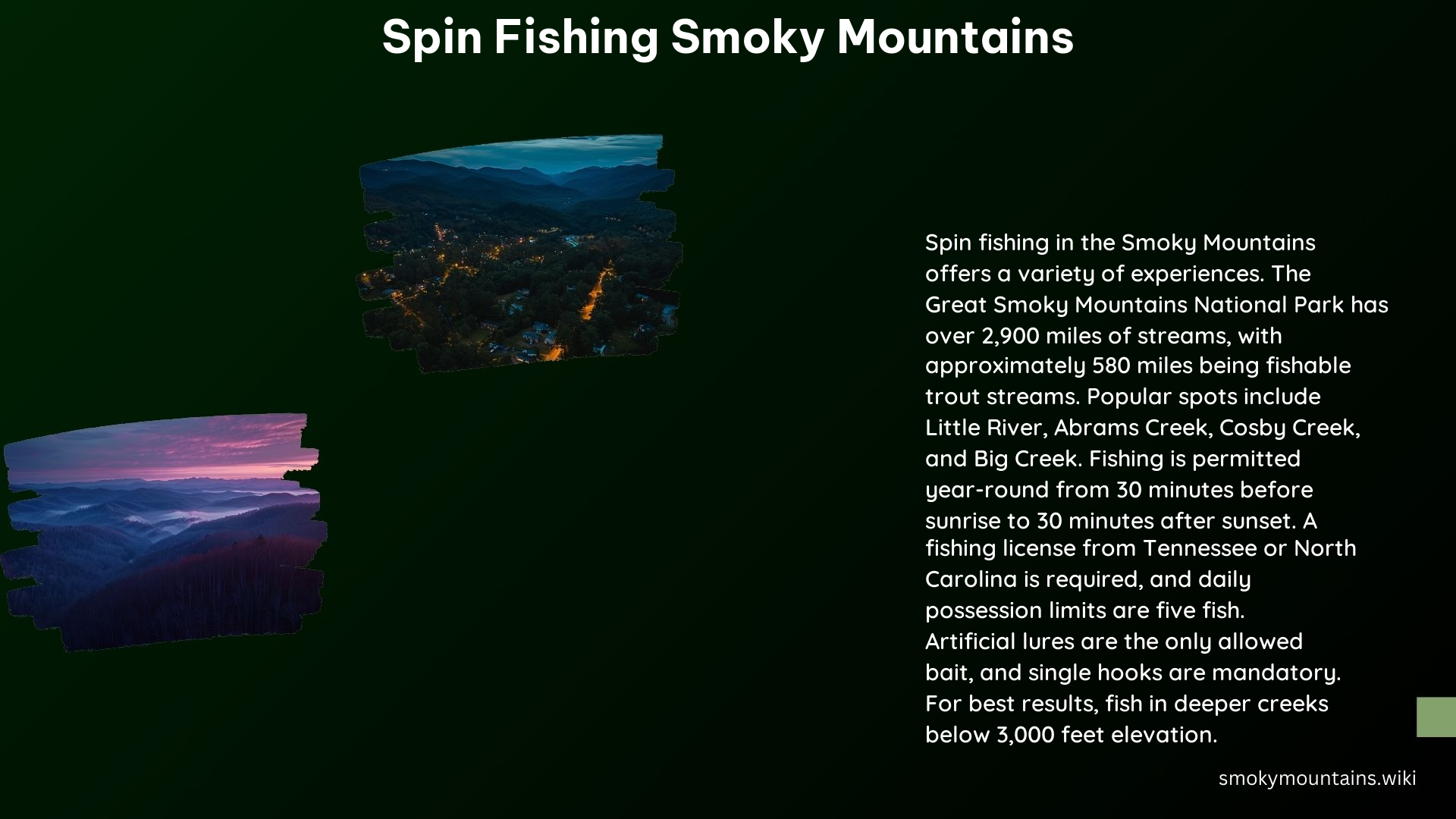 Spin Fishing Smoky Mountains