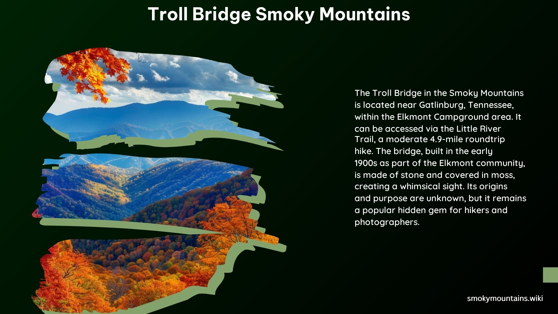 Troll Bridge Smoky Mountains