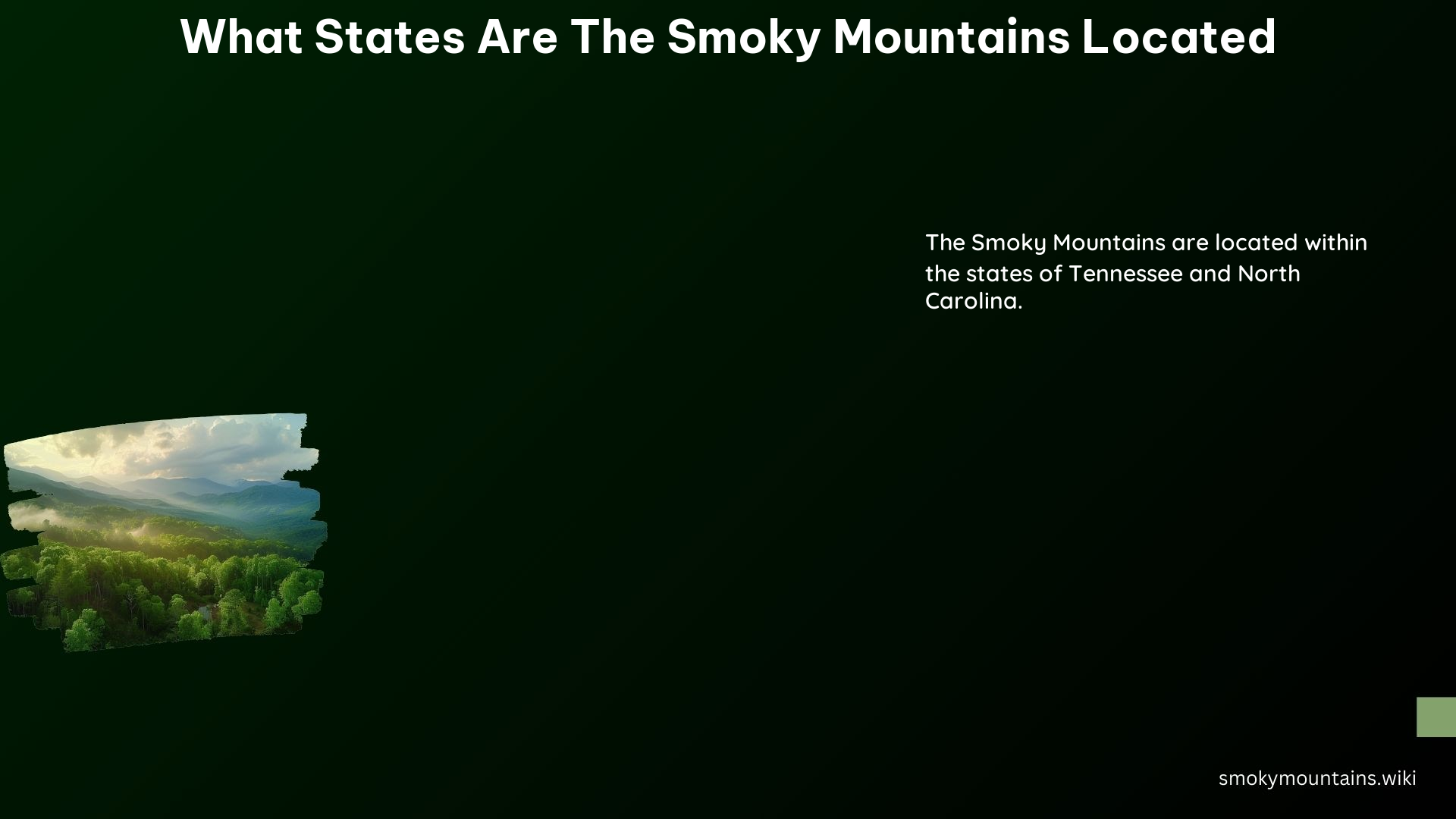 What States Are the Smoky Mountains Located